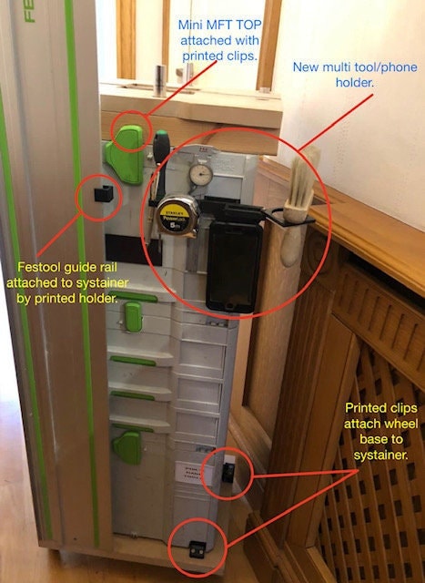 Festool systainer box mounted accessory holder