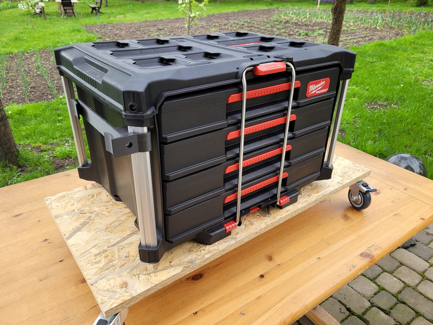 Rail mount for Milwaukee packout and Makita rails